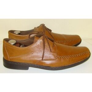 RIEKER Mens TAN Leather ANTI STRESS LACE UP Shoes Size 45 / 12    MS